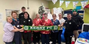 Kerry FC visits sick children at University Hospital Kerry