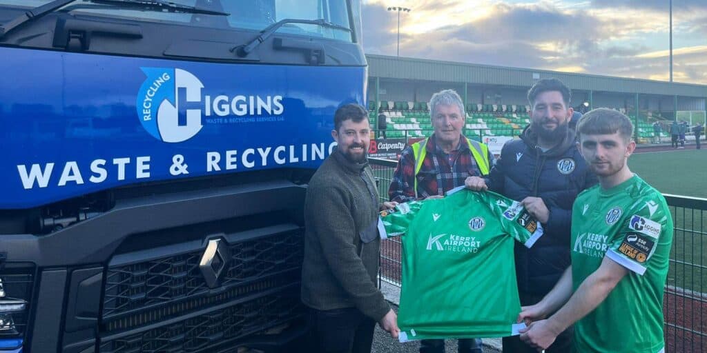 Higgins Waste & Recycling Services continue shirt sleeve sponsorship with Kerry FC