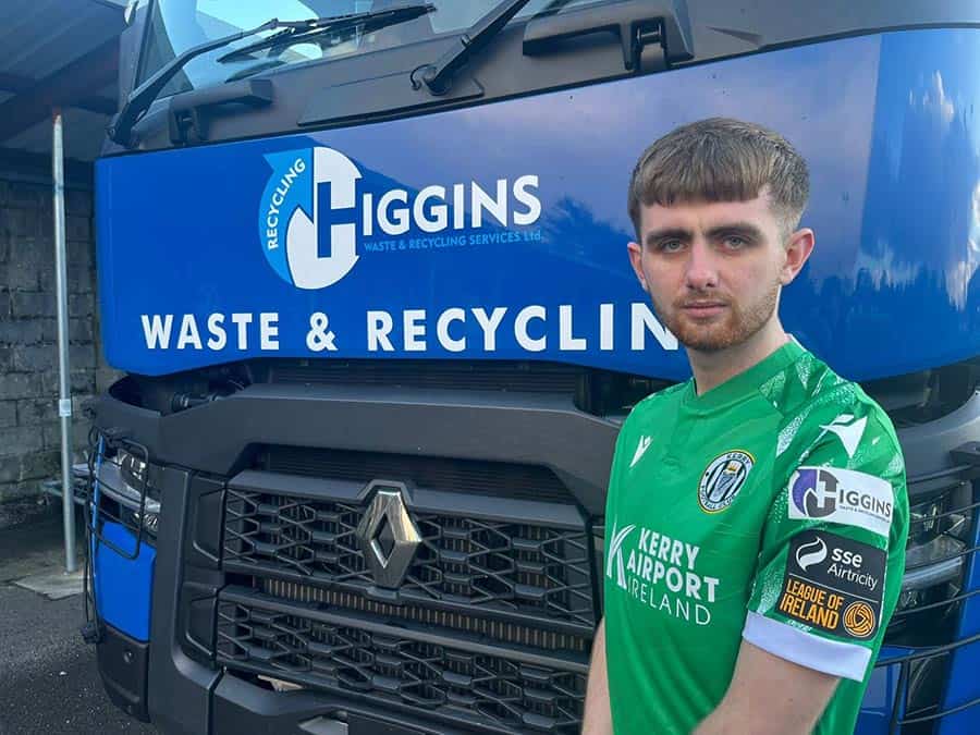 Higgins Waste & Recycling Services continue shirt sleeve sponsorship with Kerry FC