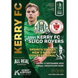 Kerry FC v Sligo Rovers programme